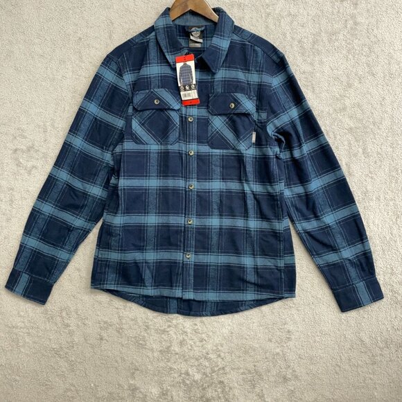 NEW Colorado Clothing Men's M Blue Plaid Flannel Shirt Long Sleeve Button-Up - Picture 2 of 9